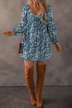 Load image into Gallery viewer, The Jacqueline Sheer Sleeve Floral Fall Dress
