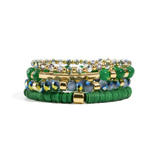Load image into Gallery viewer, *RTS* St. Patty’s Heishi Bead Bracelet Stacks
