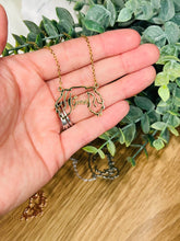 Load image into Gallery viewer, *Preorder: Custom Pet Name and Silhouette Necklace*
