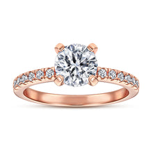 Load image into Gallery viewer, *Brilliant Round Cut Engagement Style Ring- SILVER SIZE 5
