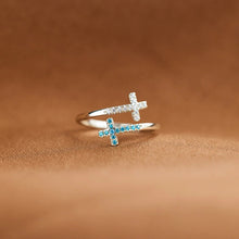 Load image into Gallery viewer, *Preorder: Faithful Harmony Adjustable Cross Ring
