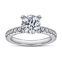 Load image into Gallery viewer, *Brilliant Round Cut Engagement Style Ring- SILVER SIZE 5
