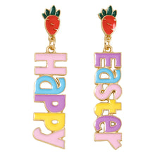 Load image into Gallery viewer, Happy Easter with Carrot Enamel Dangle Earrings - Pre-Order
