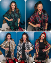 Load image into Gallery viewer, Classic Plaid Blanket Scarf
