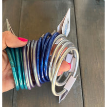 Load image into Gallery viewer, Foil Colors Silicone Bangle Bracelets - OBX Prep
