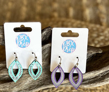 Load image into Gallery viewer, Handmade Spring Pastel Leaf Cutout Earrings – Lightweight &amp; Chic! 🌸✨.
