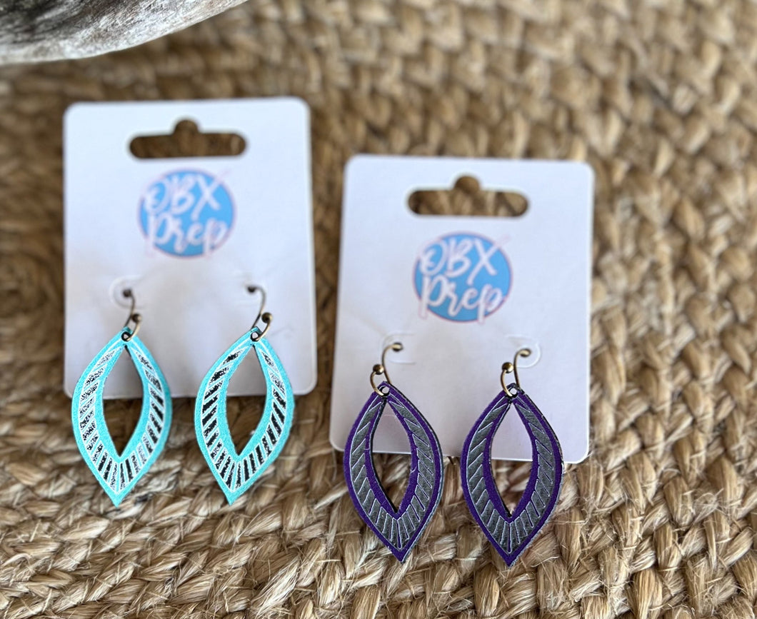 Handmade Spring Pastel Leaf Cutout Earrings – Lightweight & Chic! 🌸✨.