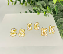 Load image into Gallery viewer, *Bold Initial Bubble Studs*- LETTERS L AND K
