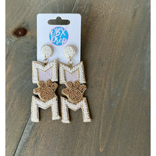 Load image into Gallery viewer, Dog Mom Paw Seed Beaded Drop Earrings - OBX Prep
