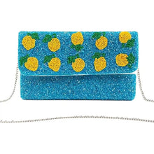 Load image into Gallery viewer, Lemon Turquoise Seed Beaded Clutch Bag - OBX Prep
