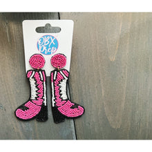 Load image into Gallery viewer, Western Boots Seed Bead Earrings - OBX Prep
