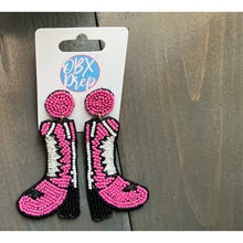 Load image into Gallery viewer, Western Boots Seed Bead Earrings - OBX Prep
