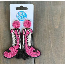 Load image into Gallery viewer, Western Boots Seed Bead Earrings - OBX Prep
