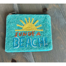 Load image into Gallery viewer, Sun of a Beach Seed Beaded Coin Purse - OBX Prep
