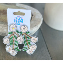 Load image into Gallery viewer, Floral Vine Seed Beaded Dangle Earrings - OBX Prep
