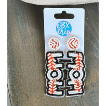 Load image into Gallery viewer, Baseball Mom Seed Beaded Earrings - OBX Prep
