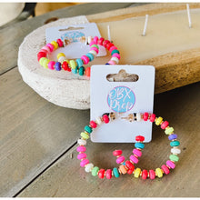 Load image into Gallery viewer, Summer Bright Colorful Beaded Hoop Earrings - OBX Prep

