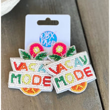 Load image into Gallery viewer, Vacay Mode Pineapple Seed Beaded Earrings - OBX Prep
