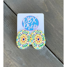 Load image into Gallery viewer, Mosaic Summer Post Acrylic Earrings - OBX Prep
