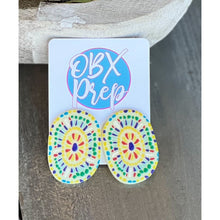 Load image into Gallery viewer, Mosaic Summer Post Acrylic Earrings - OBX Prep
