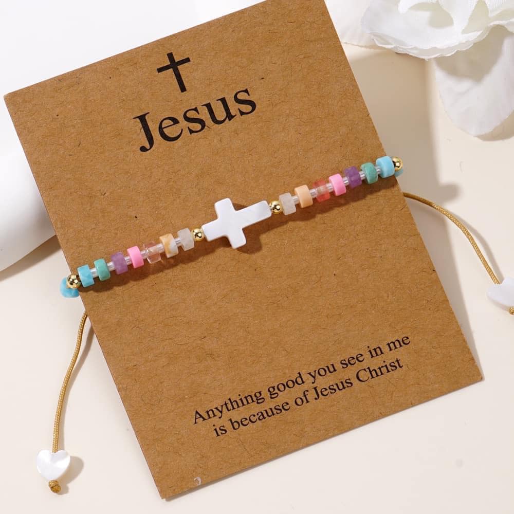 Jesus Pastel Cross Bracelet