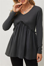 Load image into Gallery viewer, RTS: Babydoll Waffle Knit Shirt-
