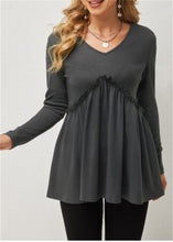 Load image into Gallery viewer, RTS: Babydoll Waffle Knit Shirt-

