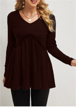 Load image into Gallery viewer, RTS: Babydoll Waffle Knit Shirt-
