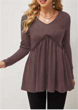 Load image into Gallery viewer, RTS: Babydoll Waffle Knit Shirt-

