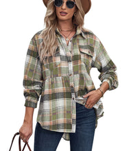 Load image into Gallery viewer, RTS: Babydoll Fit Lightweight Flannel-
