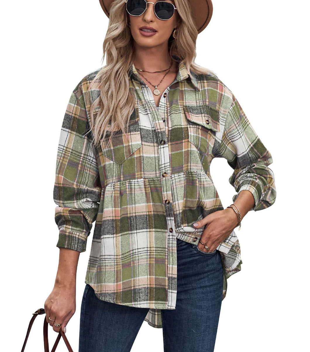 RTS: Babydoll Fit Lightweight Flannel-