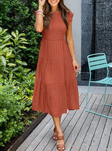 Load image into Gallery viewer, The Finley Flutter Sleeve Midi Dress
