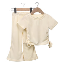 Load image into Gallery viewer, RTS: The Penny Side Scrunch and Tie Tee and Bell Set

