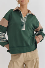 Load image into Gallery viewer, The Delinda Stripe and Color Blocking Pullover
