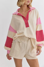 Load image into Gallery viewer, The Delinda Stripe and Color Blocking Pullover
