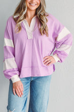 Load image into Gallery viewer, The Delinda Stripe and Color Blocking Pullover
