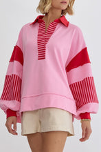 Load image into Gallery viewer, The Delinda Stripe and Color Blocking Pullover
