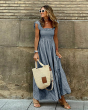 Load image into Gallery viewer, PREORDER: The Tami Smocked Checker Dress 3.17.25 osym
