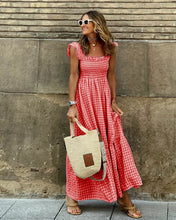 Load image into Gallery viewer, PREORDER: The Tami Smocked Checker Dress 3.17.25 osym
