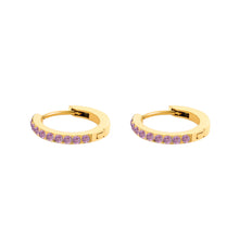 Load image into Gallery viewer, Birthstone Hoops- GOLD SEPTEMBER
