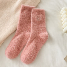 Load image into Gallery viewer, rts: Fuzzy Valentine Heart Socks
