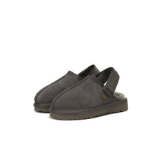 Load image into Gallery viewer, RTS: Faux Suede Slides with Heel Strap (Toddler sizes 12 &amp; 13)
