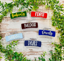 Load image into Gallery viewer, PREORDER: RERUN Custom Mascot/Name Hair Clips 9.15.25 - ORDER SEPERATE
