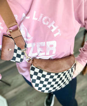 Load image into Gallery viewer, RTS: The Charli Dual Zip Checker Sling
