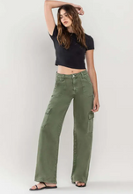 Load image into Gallery viewer, Vervet High Rise Utility Cargo Wide Leg Jean
