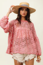 Load image into Gallery viewer, Floral Lace Long Sleeve Top
