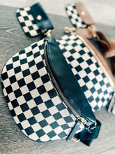 Load image into Gallery viewer, RTS: The Charli Dual Zip Checker Sling

