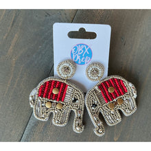 Load image into Gallery viewer, Elephant Seed Beaded Dangle Earrings - OBX Prep
