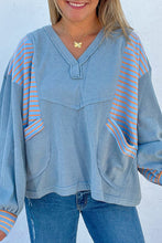 Load image into Gallery viewer, rts: blue striped slouchy longsleeve
