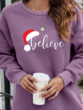 Load image into Gallery viewer, BELIEVE Graphic Tunic Sweatshirt

